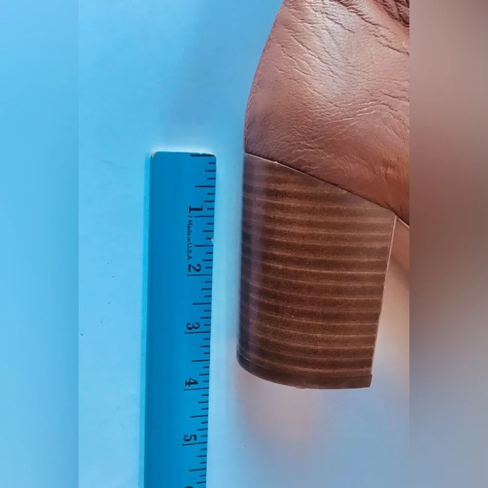 Wynona Leather Boots Tall Silent d  | Sz 39/US 8/8.5 | Carmel Tan Brown - Picture 7 of 16